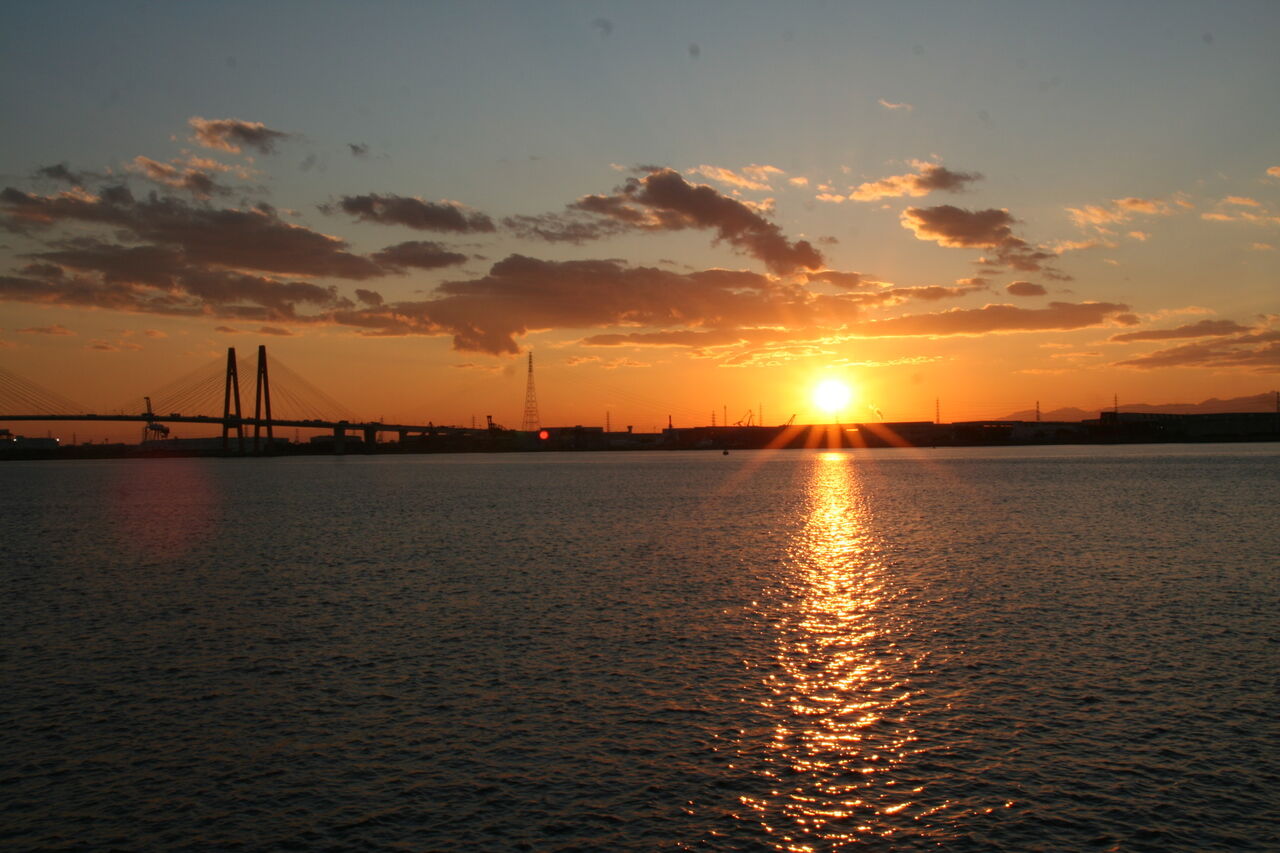 20081120藤前の夕日