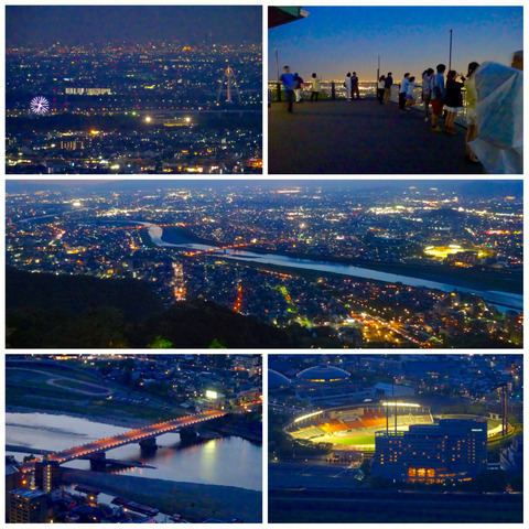 岐阜公園の展望レストラン展望台からの夜景に感動♪