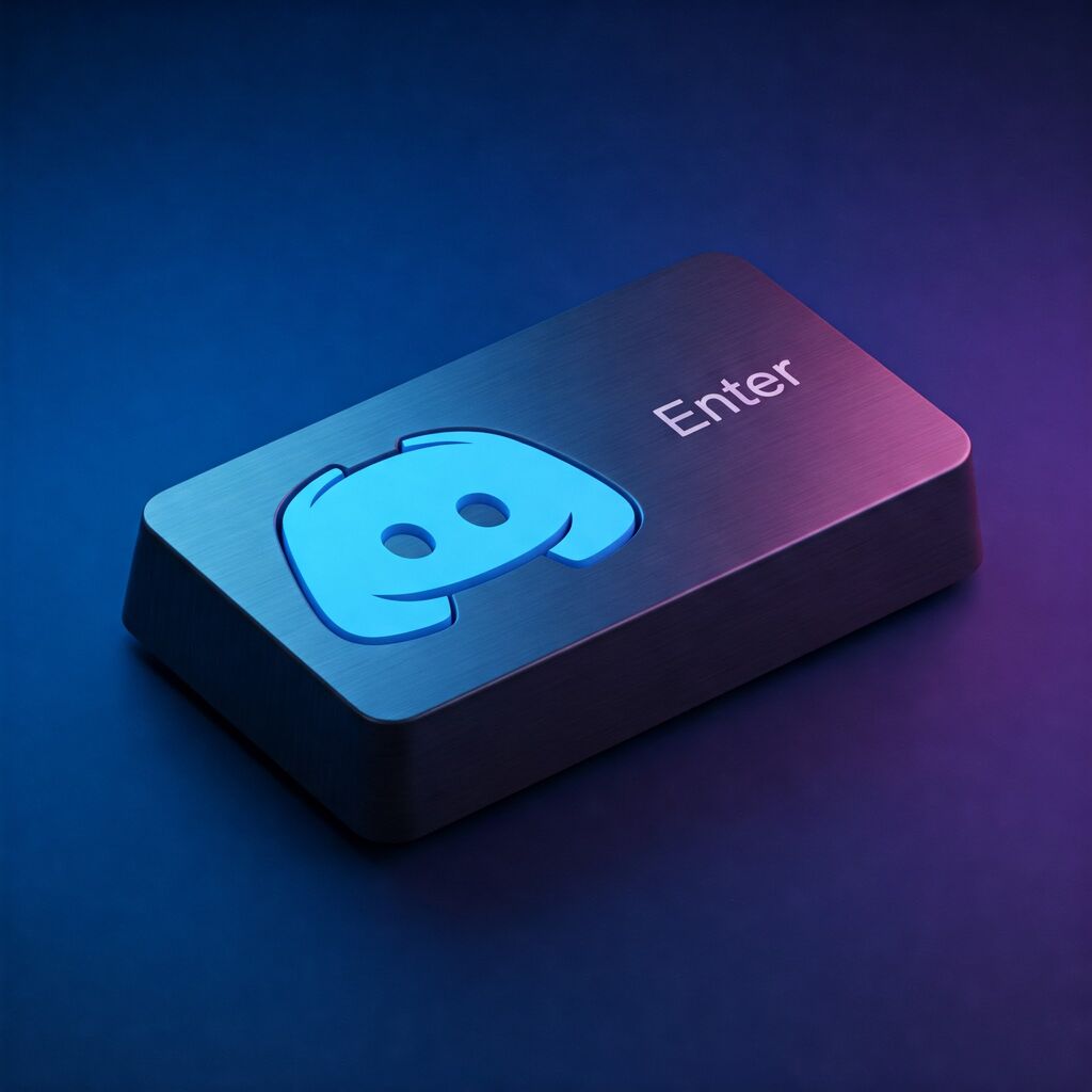 DiscordのアイコンとEnterキーを組み合わせたような画像