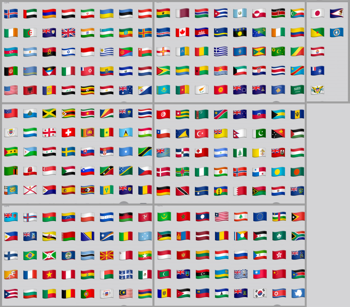 Ios 9 1で使える国旗の絵文字は 2百数十個 Kyu3 S Blog