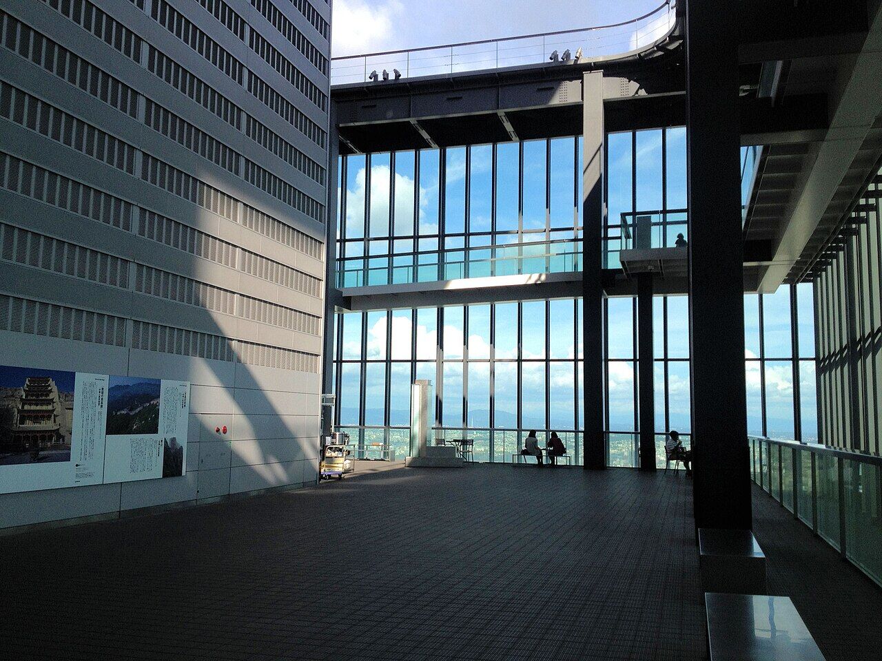 昼間のミッドランドスクエアの展望階「スカイプロムナード」。