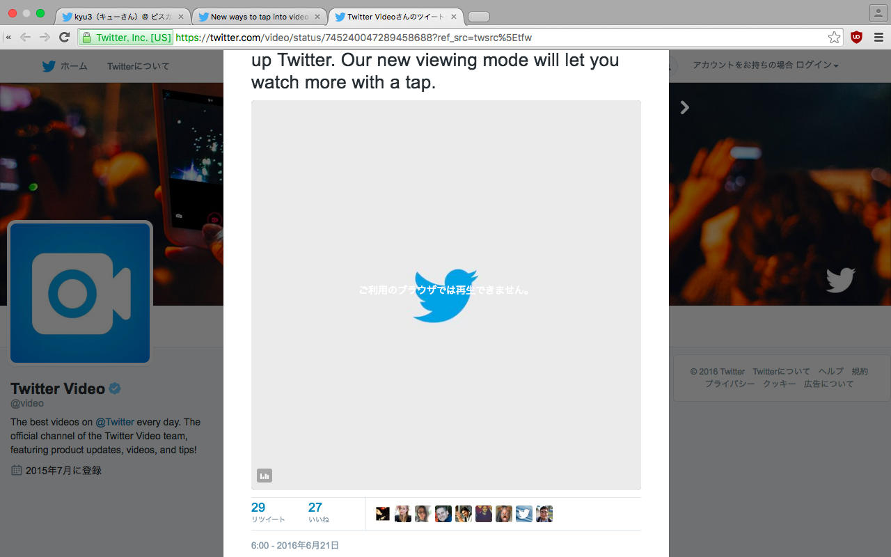 Kinza 3.2.0:Twitter公式WEBの動画が再生できない不具合 - 1