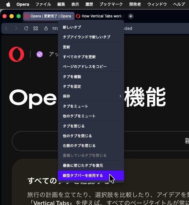 右クリックメニューのスクショ