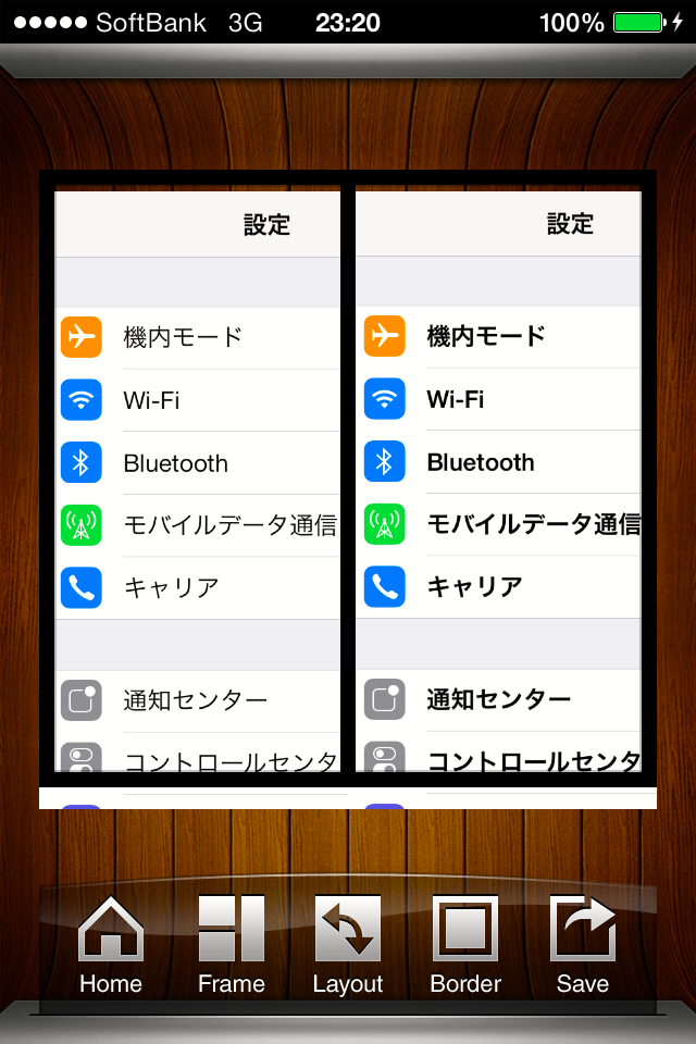 Nostalgio：枠線の色や形を変更すると、選択した画像がはみ出て見える不具合（iOS 7）