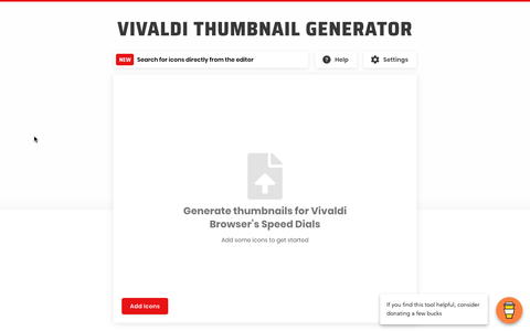 Vivaldiのスピードダイヤル・サムネイルを簡単に作成できる「Vivaldi Thumbnail Generator」（追記あり）