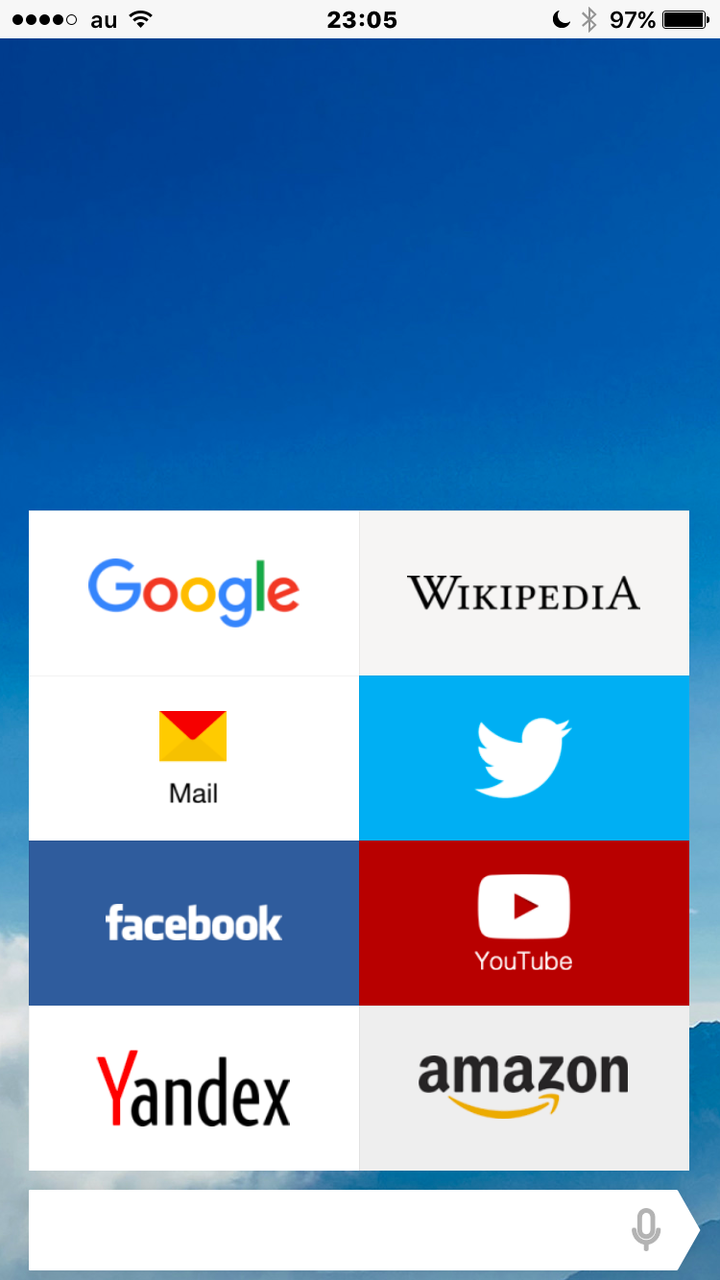 Yandex Browser 16.2 No - 9:スピードダイヤル風機能「タブロー」