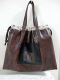 合皮の手提げBAG-(2)