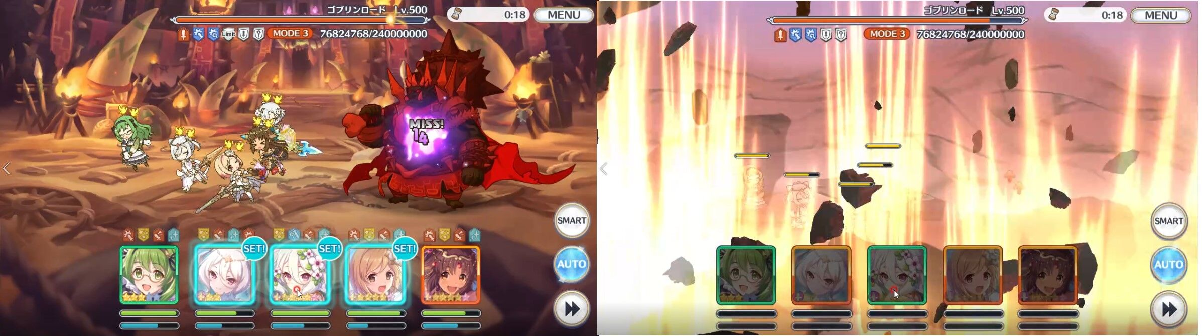 プリコネ ダンジョンｅｘ５チャレンジ その３ 臼猫のお腹ねこパンチ