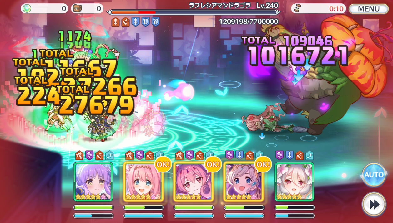 プリコネ ルナの塔５８０階 臼猫のお腹ねこパンチ