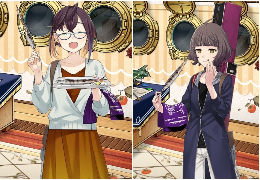 艦これ 終了日告知 鎮守府秋刀魚 鰯祭り その３ 臼猫のお腹ねこパンチ