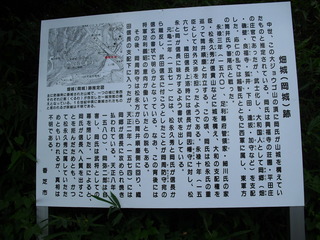 畑城(岡城)跡の案内板