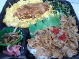 かつ玉&豚焼肉丼
