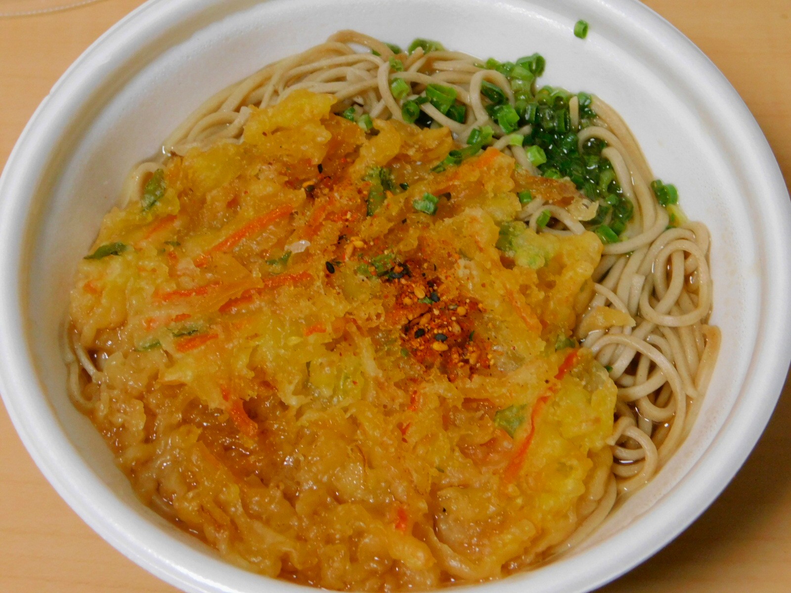 新そば 野菜かき揚げ