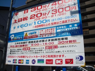 近隣にコイン駐車場