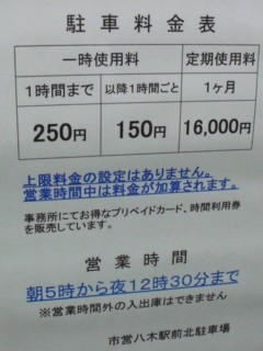 5市営八木駅前駐車場