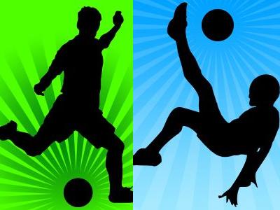 サッカーをする金色の生物TOP