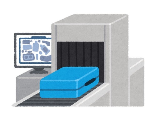 空港の手荷物検査で職員の顔を見たいとき