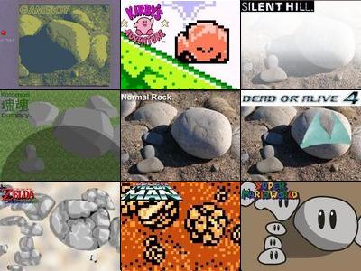 ゲームのグラフィックを岩で表現したら