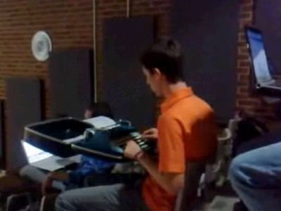 授業にタイプライター