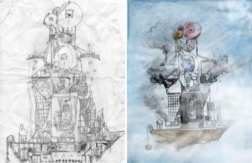 子どもたちの自由すぎる絵をアーティストが上手に描き直すとこうなる らばq 子どもたちの自由すぎる絵をアーティストが上手に描き直すとこうなる らばq