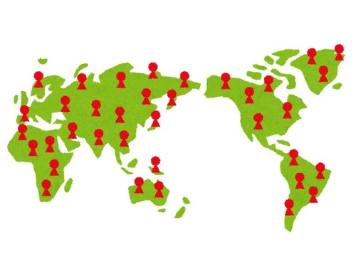 人類80億人はどこに住んでいるか00