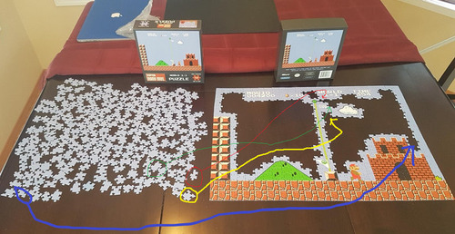 スーパーマリオのジグソーパズルを途中で挫折05