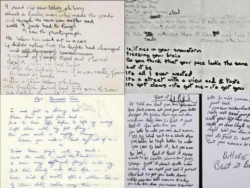 世界を熱狂させた18人のミュージシャンたちによる直筆の歌詞 らばq