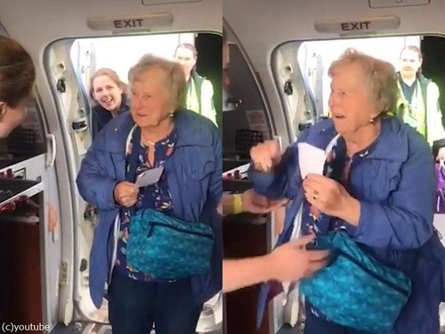 おばあちゃんが機長の顔を見て大感激01