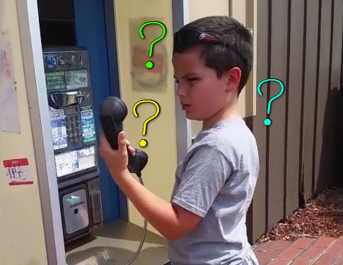 今時の子供が公衆電話を見たとき00