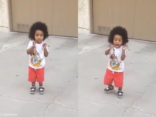 息子がボールを受け止められるようになった01