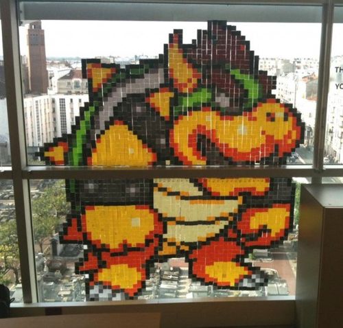 懐かしのゲームキャラをポストイットで再現した30のアート らばq 懐かしのゲームキャラをポストイットで再現した30のアート らばq