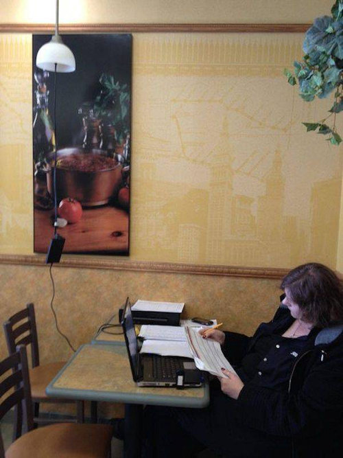 天井からスマホの充電13