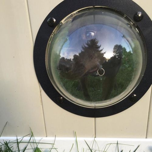 犬のためにフェンスに小窓07