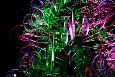 自転車クリスマスツリー10