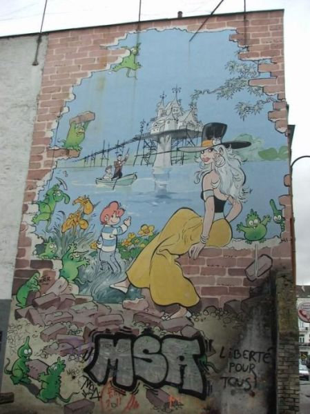 ベルギー・ブリュッセルに描かれたコミックス・グラフィティ18