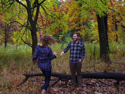 森の中で自動撮影にしてプロポーズ02