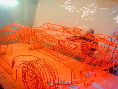 ワイヤーフレームの車05