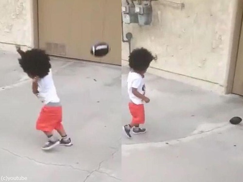 息子がボールを受け止められるようになった02