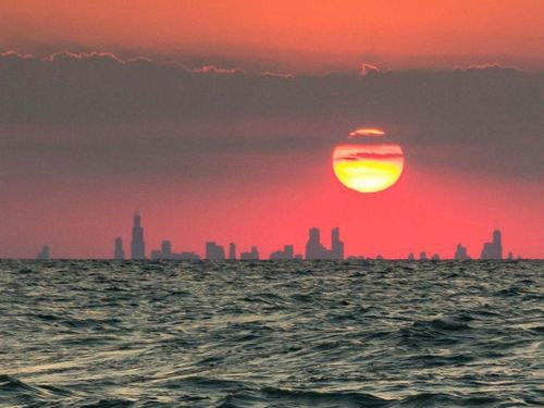 インディアナ州から見たシカゴ02