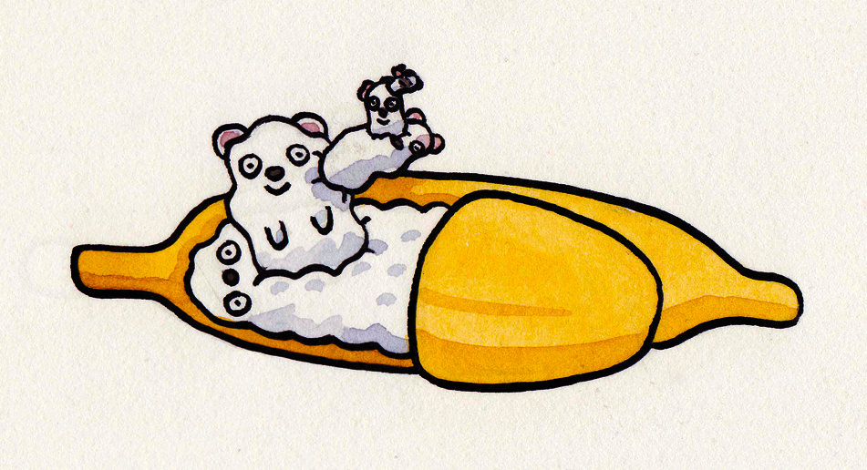 バナナのクッションだと思ったら もっとかわいい何かだった 皮をめくってビックリ らばq