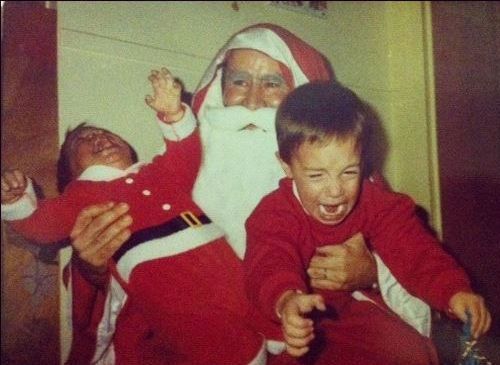 サンタさんのヒザに座った01
