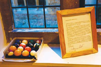 ビリヤードと謝罪文