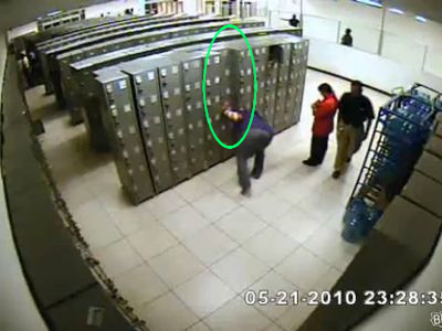 ロッカーでドミノ