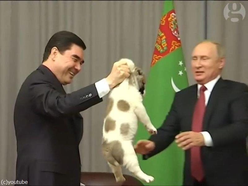プーチン大統領でさえ 犬の正しい抱き方は知っている らばq