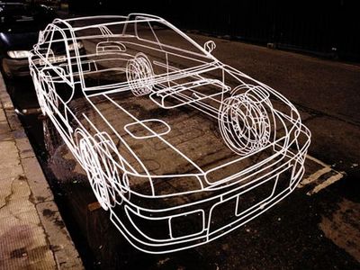 ワイヤーフレームの車10