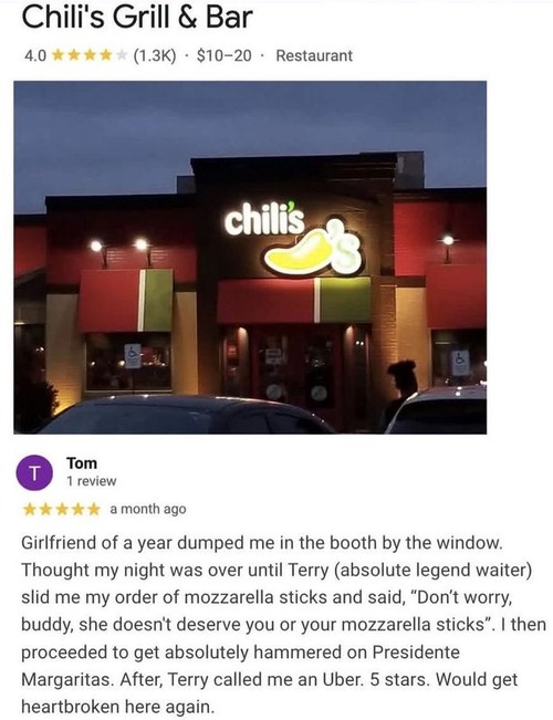 「評価ポイントにホッコリした…」あるレストランに残された5つ星レビュー01