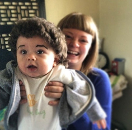 赤ちゃんに眉毛08