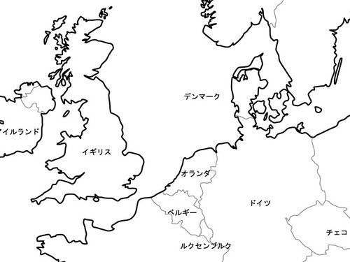 ヨーロッパの海面が100m上がったら01