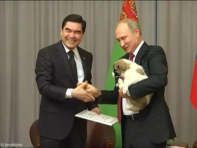 プーチン大統領でさえ 犬の正しい抱き方は知っている らばq