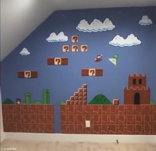 スーパーマリオの壁を描く02